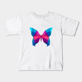 MINIMALIST LOW POLY BUTTERFLY Kids T-Shirt